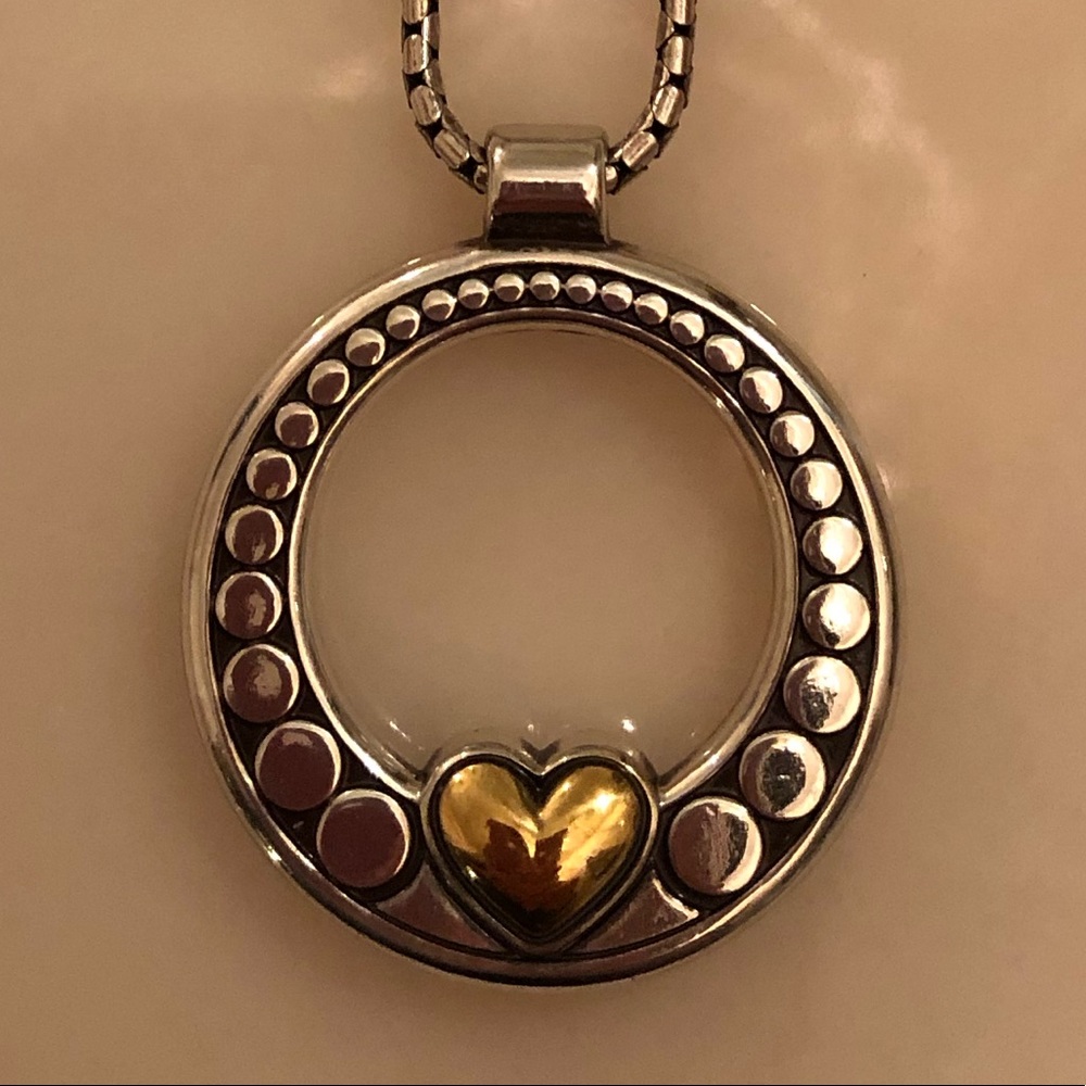 Brighton Reversible Silver tone necklace